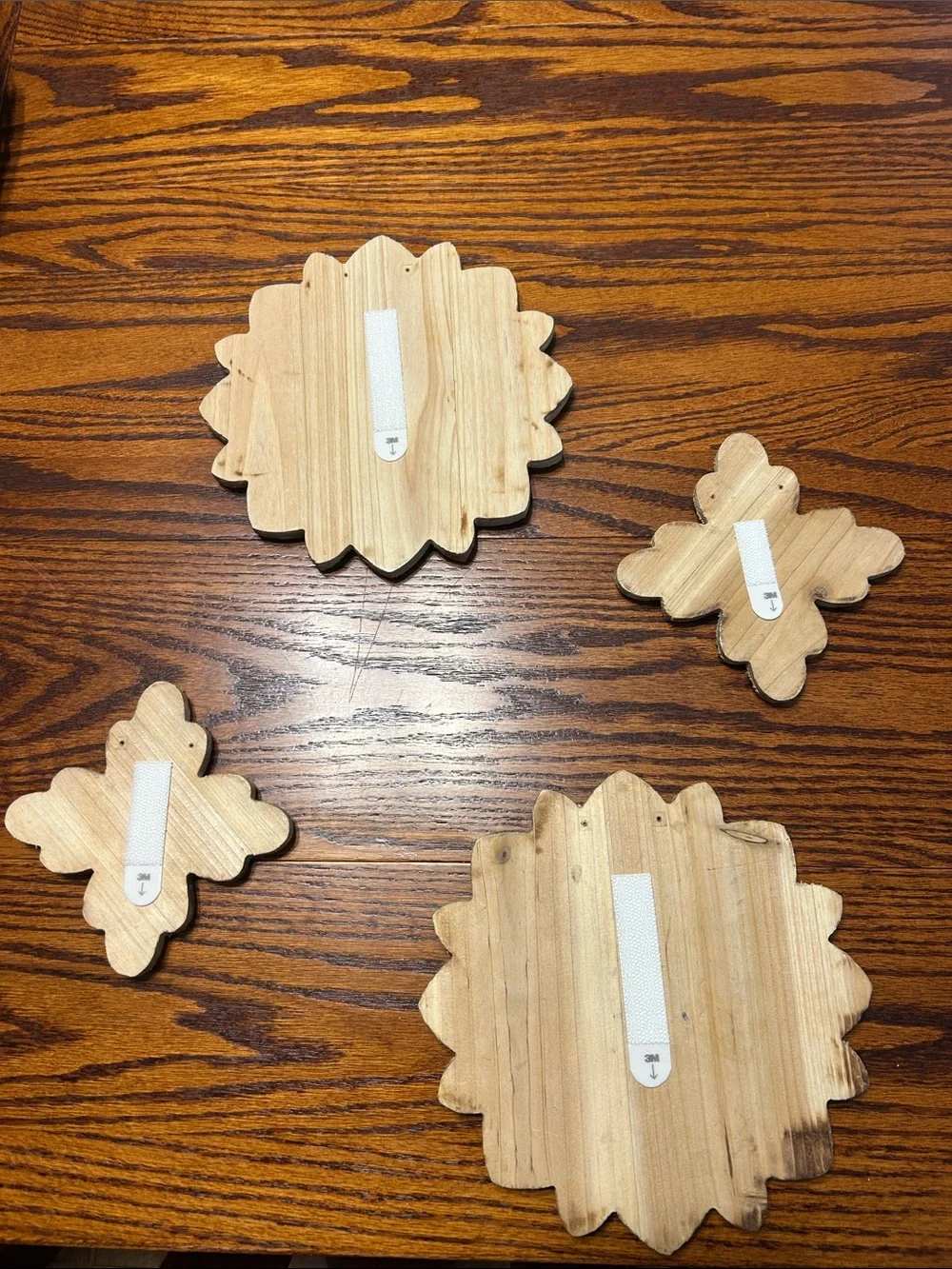 Neutral Woodgrain Floral Wall Décor Set
